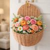 Wall Decor Handmade Pear Shape Storage Basket Eco-Friendly Rustic Woven Hanging Basket Decorative Grocery Storage Basket Kitchen