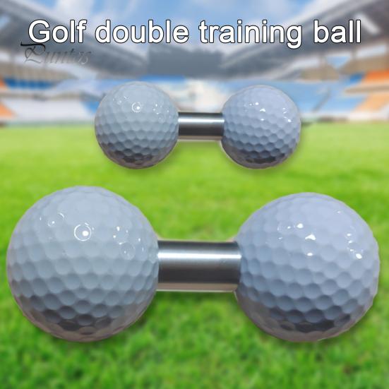 Golf Dual Ball Training Aid Practice Double with Tube Balance Putting Trainer Improvement Tool Accessories Men Dad Husband Gift Durable Accessory