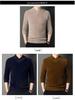 Men's Autumn/Winter V-Neck Imitation Mink Velvet Sweater - Soft, Warm, and Stylish Knitwear