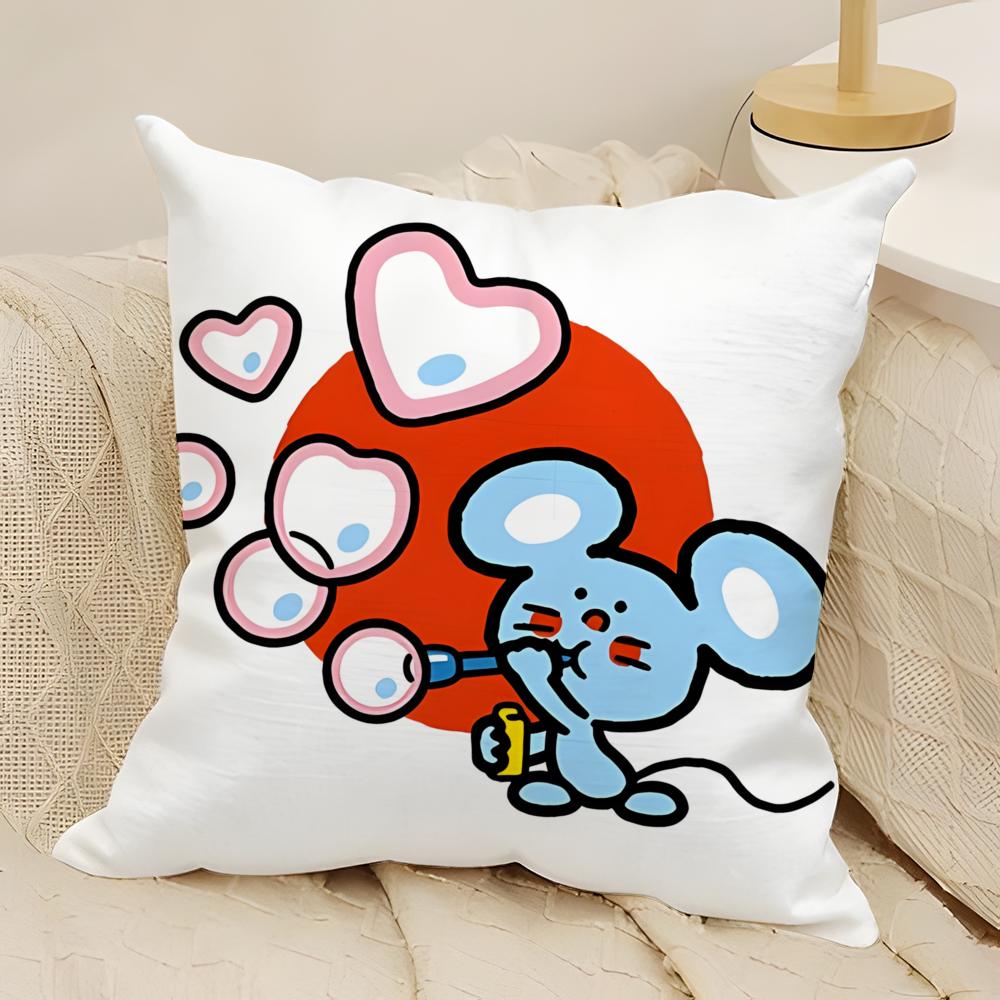 fashing Cartoon Colorful Animal Patterns Pillow Case Natural Linen Double-Sided Printing Sofa Home Decor Cushion Cover