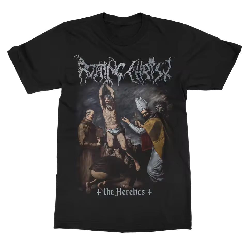 Rotting Christ The Heretics Band T-Shirt 100% Cotton Graphic Tee Men Women Summer Streetwear Top