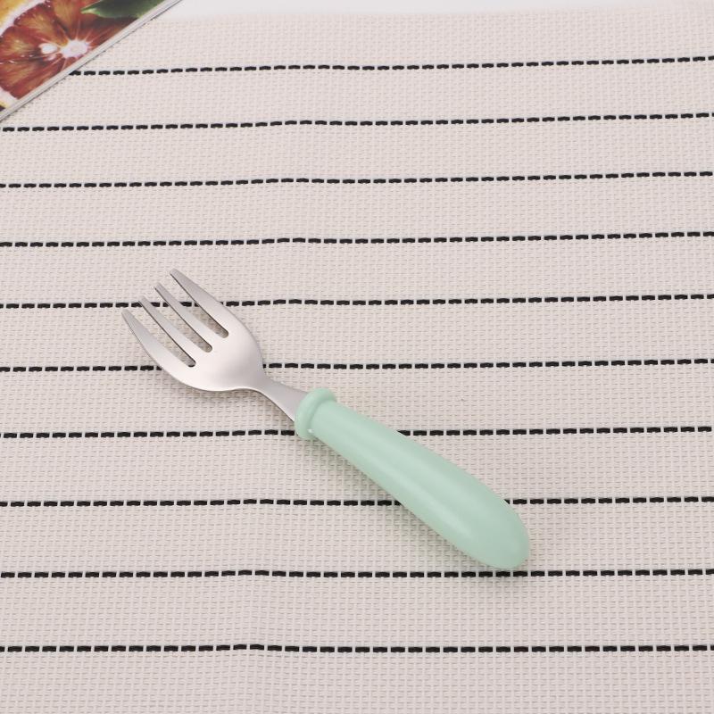 Stainless Steel Children's Tableware Set Spoon and Fork Anti-drop and Anti-scalding Kindergarten Portable Storage Box Household Tableware