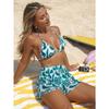 Women S Sexy Printed Tie Side Three Piece Bikini Swimsuit