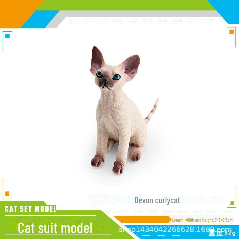 Seashell Cat Figurine: Realistic Kitten Toy Model