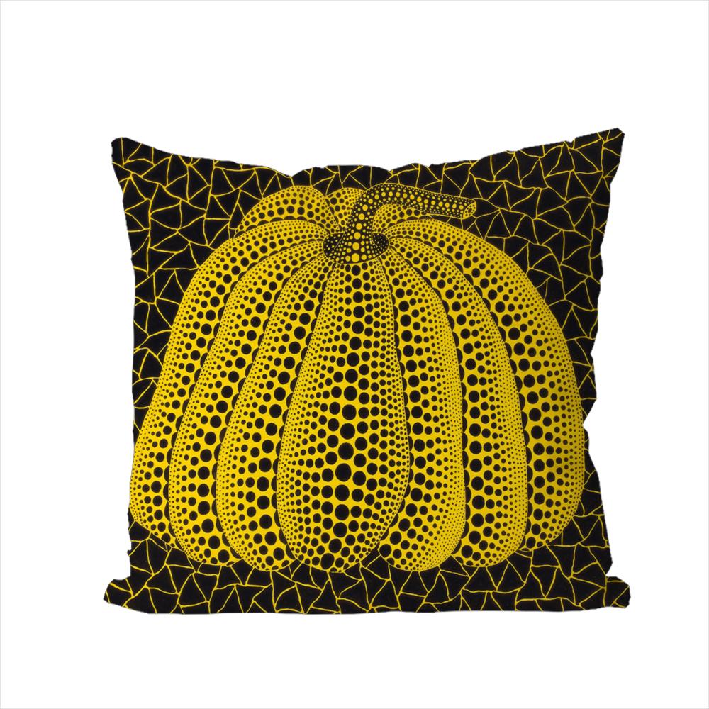 Yayoi Kusama Pumpkin Pillow Case For Car Sofa Decorative Home Doublesided Print Plush Square Throw Pillow Cushion Cover