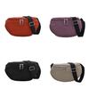 Soft Waterdrop Shape Canvas Shoulder Bag With Zipper Closure For Commute