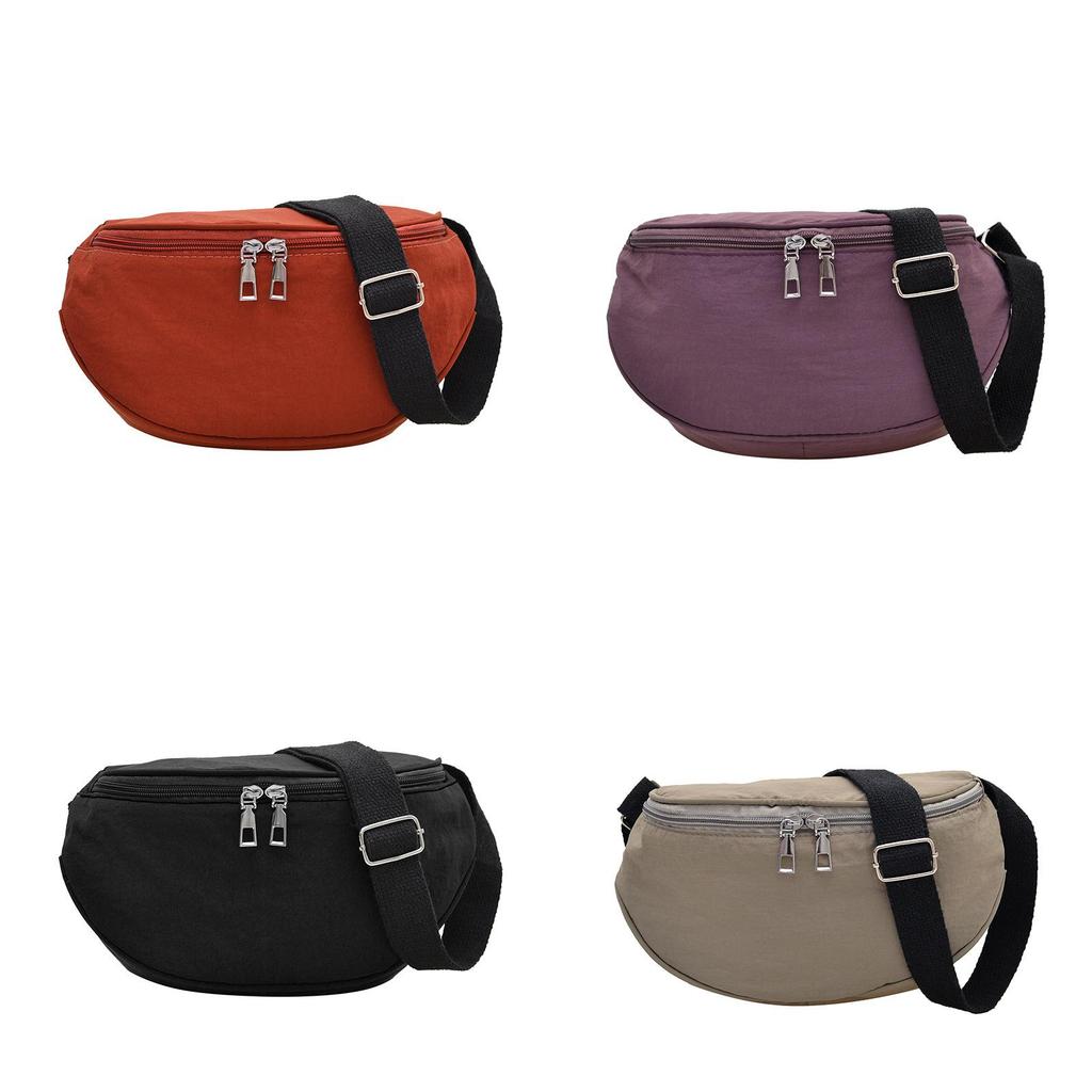 Soft Waterdrop Shape Canvas Shoulder Bag With Zipper Closure For Commute