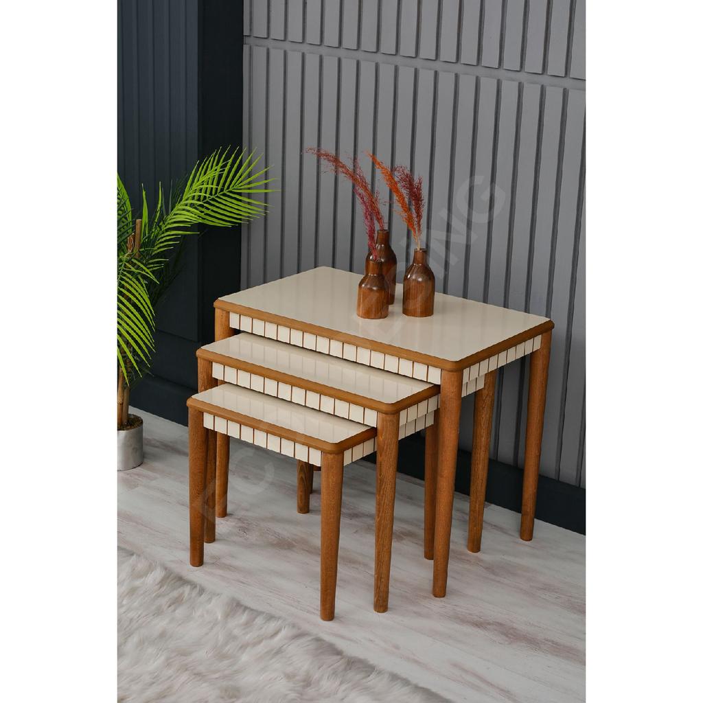 Luna Atlantic 3-piece Luxury Wooden Coffee Table