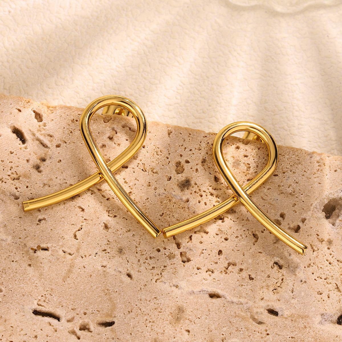 

Stainless Steel Wheat Shape Twisted Hoop Earrings For Women
