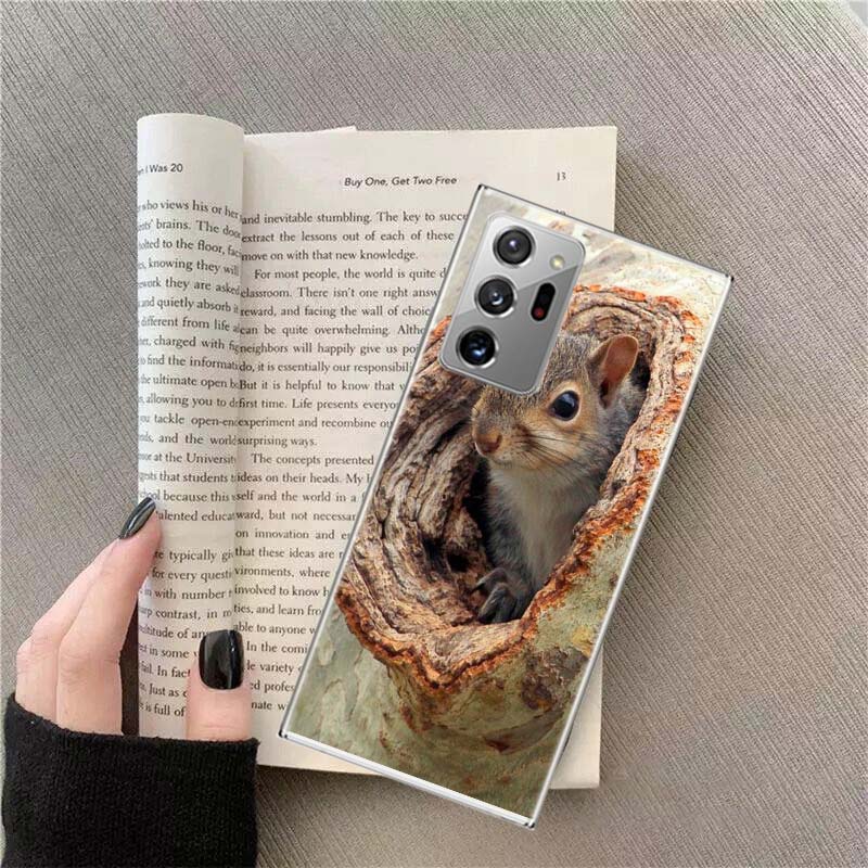 Forest Squirrels Foraging For Food Phone Case For Samsung Galaxy S25 Edge S24 S23 FE S22 S26 Ultra S21 S20 S10 Plus Capa Soft