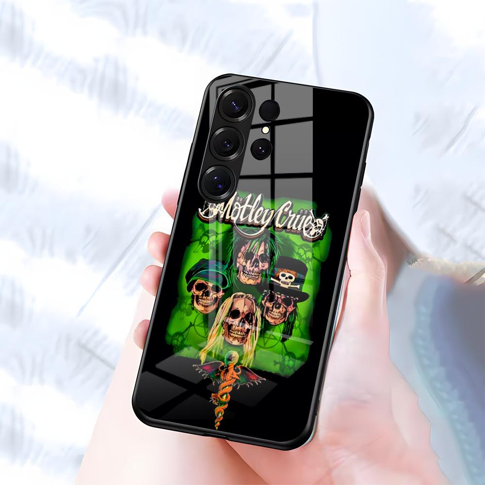 M-MotleyS Rock C-CrueS Phone Case For Samsung S26 S25 S24 FE S23 S22 S21 Plus S20 Ultra Note20Ultra Black Glass Cover