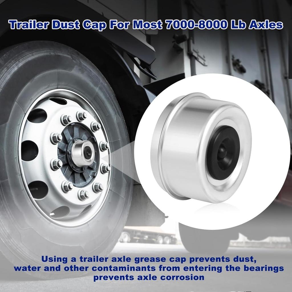 4Pack 2.72'' Trailer Hub Cap Trailer Wheel Bearing Dust -2.72 inch/69.1 mm