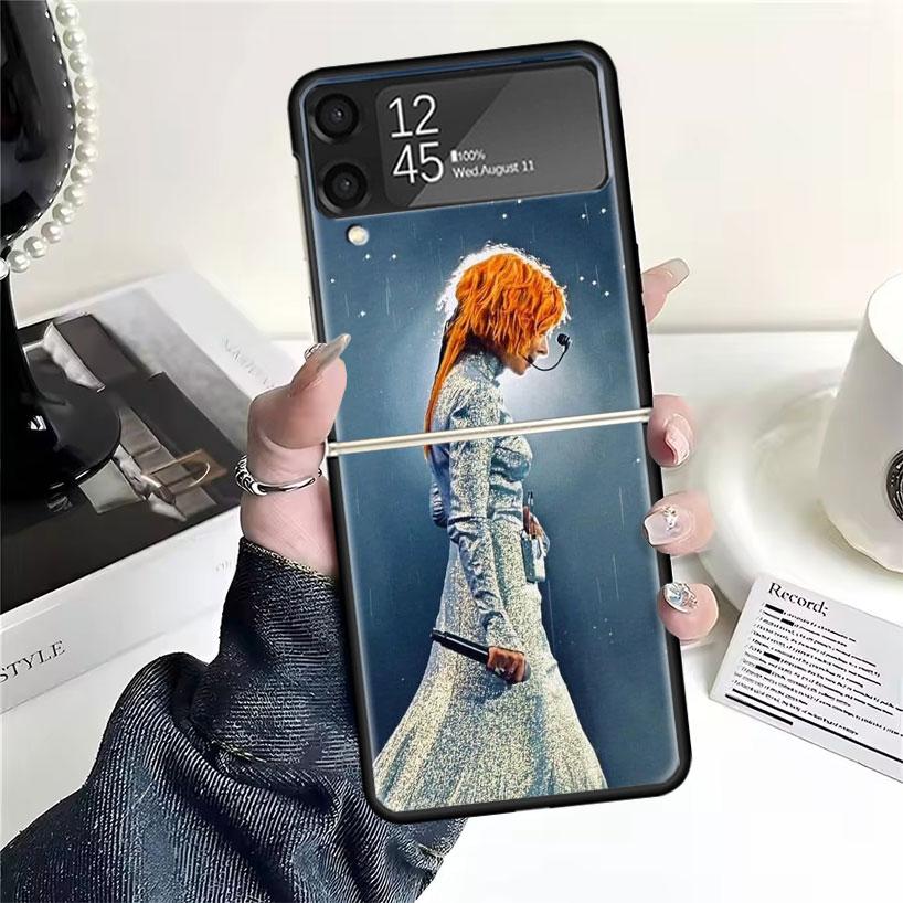 Mylene Farmer Cases For Samsung Galaxy Z Flip 4 5 6 7 3 Z Flip7 Flip6 Flip4 Flip5 Flip3 5G Hard Shockproof Fundas Cover