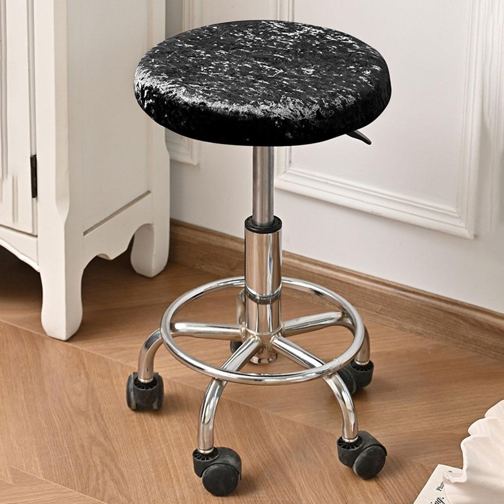 Washable Round Stool Covers with Elastic Bands Chair Cover Chair Seat Cover  for Bar Swivel Chair