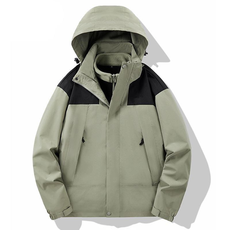 Autumn Hooded Outwear Windproof Coats Man Women Loose Zipper Drawstring Casual Coats Trendy Mountaineering Clothes
