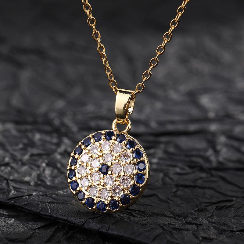 Stylish Versatile Evil Eye Pendant Necklace Personalized Eye Collarbone Chain Women's Jewelry