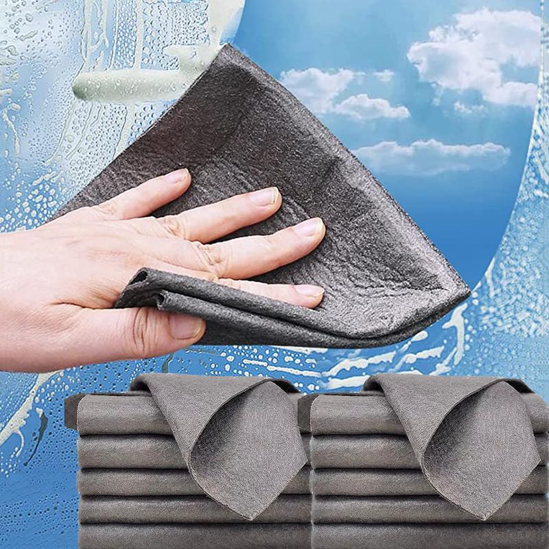 

Многофункциональная салфетка, утолщенная салфетка для протирки стекла, не оставляющая разводов, многоразовые салфетки из микрофибры, чистящие средства для окон и стекол 1PCS чёрный