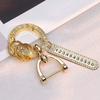Stirrup Buckle Rhinestone Car Keychain & Anti-Lost Bag Pendant Keyring