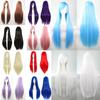 Damen volles Haar lange gerade Perücke Cosplay Party Perücke gefälschte Hochtemperatur-Haarteil