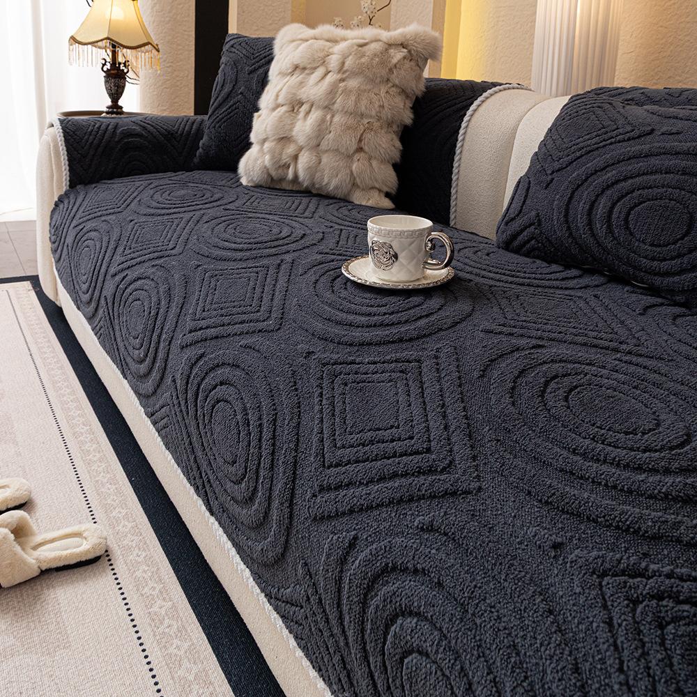 Simple Sofa Cover Fabric with Autumn High-end Feel Anti Slip and Anti Cat Scratch Sofa Cushion Cover Autumn and Winter New Style