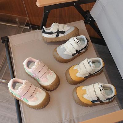 Kids' Velcro Sports Shoes - Spring Edition: Soft Sole, Comfortable Flat Bottom, Trendy Casual Sneakers for Boys and Girls