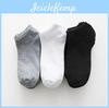 Durable Men's Summer Cotton Black Invisible Boat Socks Lightweight Sweat-absorbent Ins