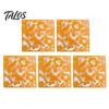 Hollow Carved Screen 5Pcs Hanging Room Divider Panel, Flower Butterfly Bird Wall Screen, Retro Square Decorative Partition Panel for Home Living
