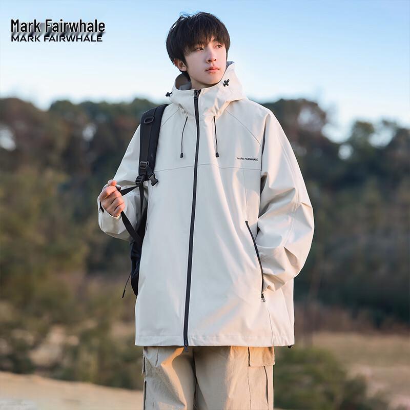 Mark Fairwhale Men's 2025 New Trendy Outdoor Hooded Jacket