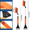 Snow Shovel, Orange, Adjustable Handle Snow Removal Tool for Car and, Model 3766
