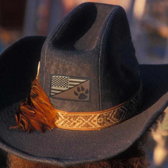 Vyšívaná nášivka Morale Patch Americká vlajka Pes Paw Všestranný morální odznak pro vojenské vybavení bundy Klobouky