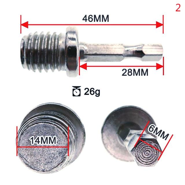 1 Stück Neu 10/14mm 1/4 Sechskant Verbindungsstangenadapter Bohrfutter M10 M14 Polierscheibenverbindung Sechskant Verbindungsstange