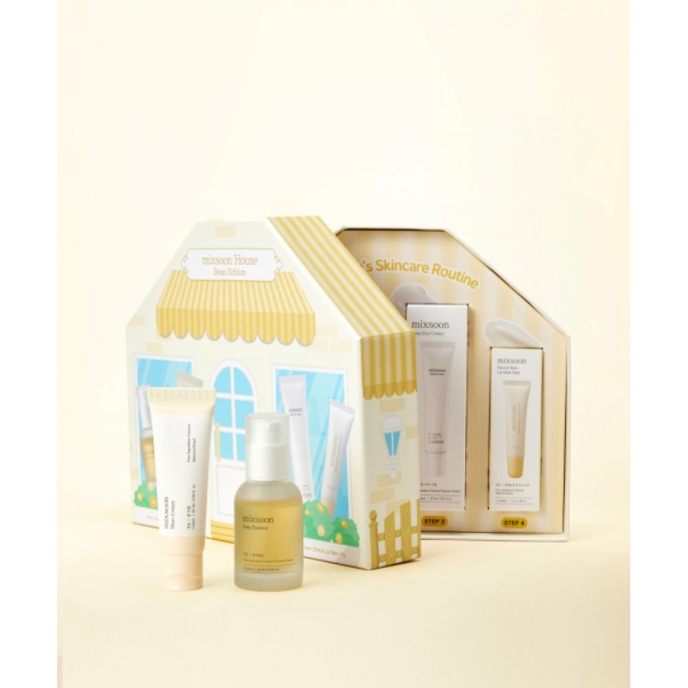 Mixsoon House Soy Edition 4 Types Soy Essence 30ml + Soy Cream 25ml + Soy Eye Cream 20ml + Natural Soy Lip Mask Balm 11g NONE