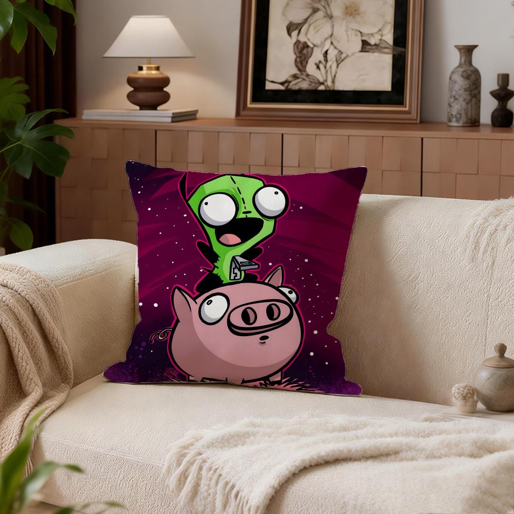 SciFi Invader Zim Cushion Cover Cushion Cover Set 4Pcs 50x50 45x45 40x40 Pillowcase Decorative Sofa Home Decor