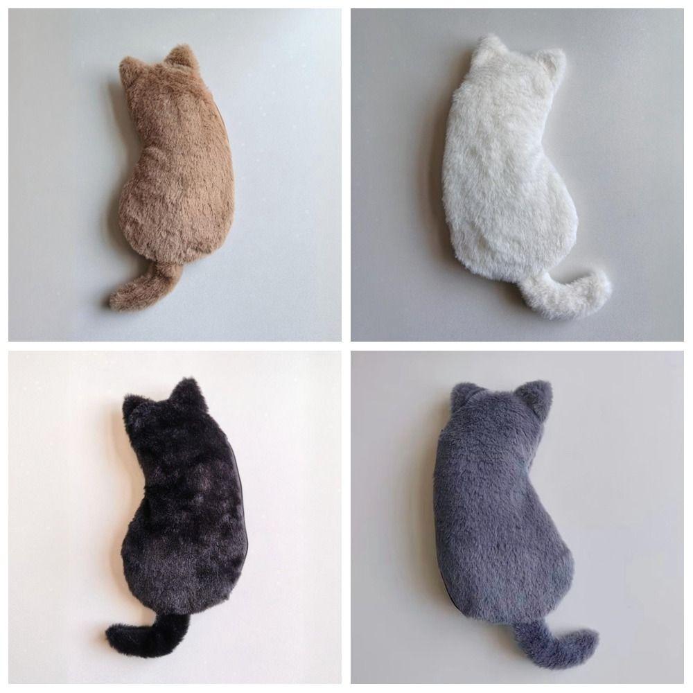 Soft Fluffy Pencil Case Kawaii Animal Stationery Bag Portable Cat Plush Pencil Bag  Office Supplies