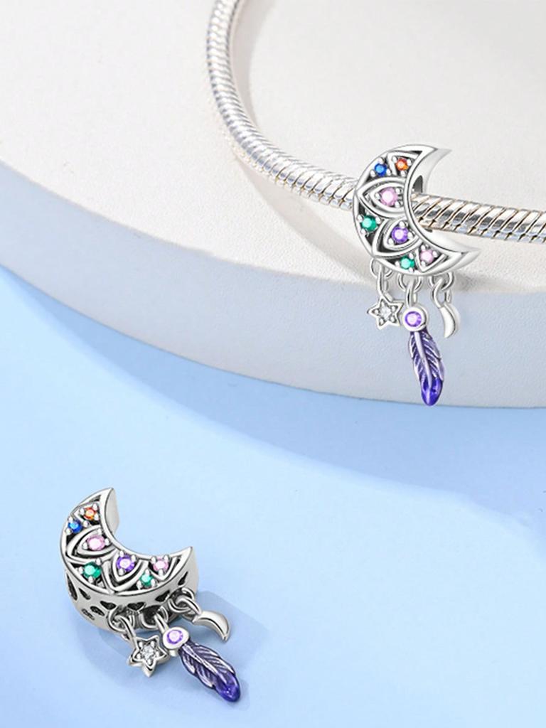 Charms Plata Stars And Moon Beads Charm Copper Plated Fit Charms Copperoriginal Bracelet For Jewelry Making Diy Charm