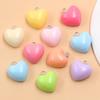 9-Color Geometric Heart Resin Charms: 17x18mm for Bags, Necklaces, Bracelets, Phone Pendants