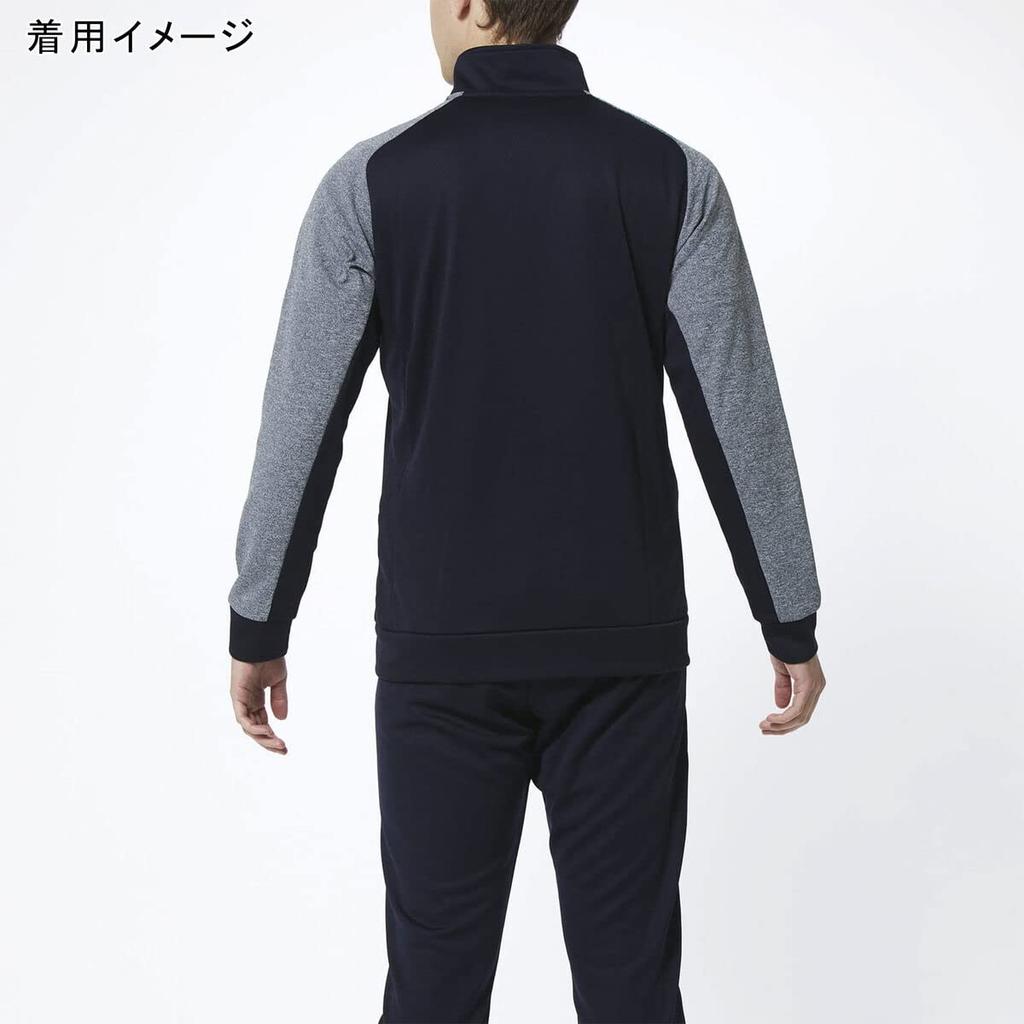 Mizuno Soft Dry Knit Training Slim Deep Navy with Charcoal Size L Size Jacket, Fit, 32MC9116, Heather, (Japan L)