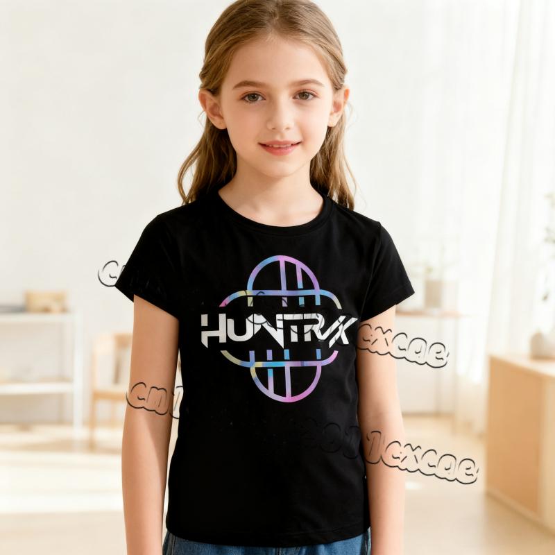 Witch Hunting Team Short Sleeved T-shirt Women's 3D Printed Loose Personalized Trendy Adult and Children's Versatile Top