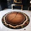 Circular Carpet Decorative Floor Mat Anti Slip and Dirt Resistant Carpet Bedroom and Living Room Floor Mat
