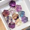 Fluorite Couleur Naturelle Patte de Chat Sculpture Cristal Pierre Reiki Guérison Traitement Pierre Précieuse Ornement Décoration Maison Bijoux DIY Collier