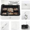 Beemyi Portable Cash Box, Small Cash Box for Home Use, Cashmate A5 Size, Accounting, Office Mini Safe, Piggy Bank, Steel, Home Security Box (White, W2