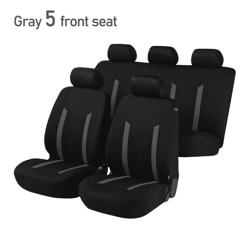 AUTO PLUS Sporty Car Seat Covers Polyester Fabric Full Set Universal Size Seat Covers Fit For SUV Truck Van Accessories Interior