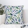 Monochrome Blue Watercolour Shark Ocean Pillowcases  Cute Funny Pillow Case For Living Room Sofa Square Pillow Cover