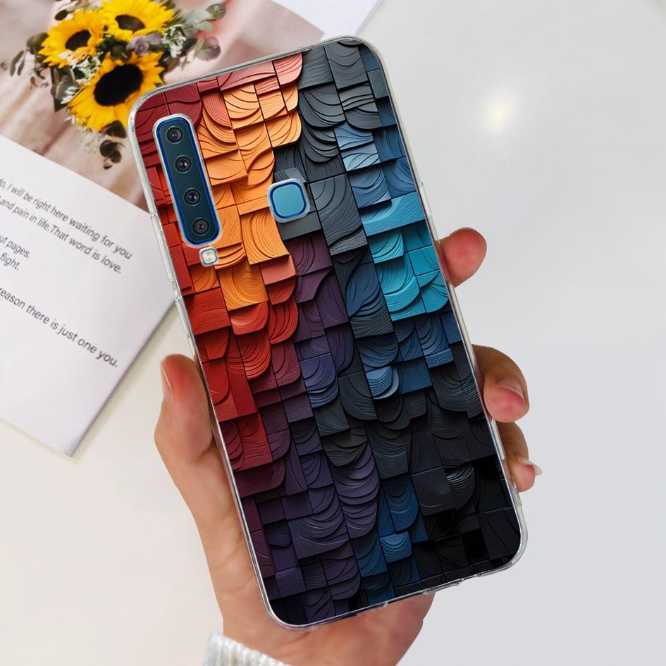 For Samsung Galaxy A9 2018 Case A920 SM-A920F Silicone Cover Popular Flower Clear TPU Soft Phone Case For Samsung A9 2018 Bumper