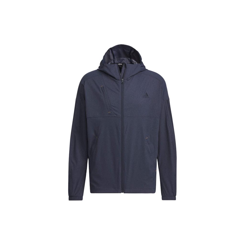 Adidas Aeroready Solid Color Zip Hooded Long Sleeve Jacket Men Jacket Dark-Blue IM8775