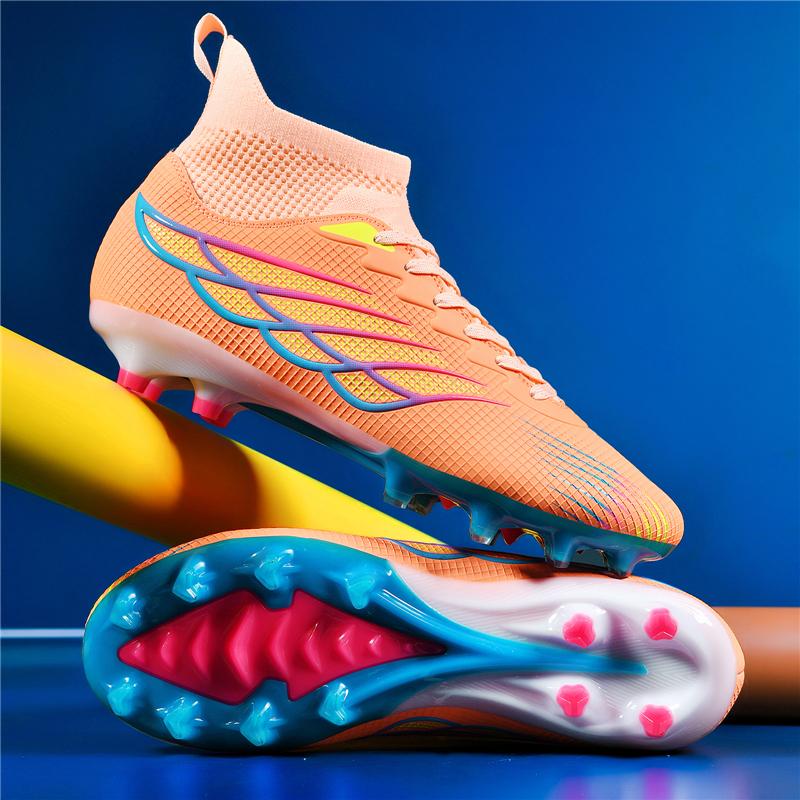 High Top Mens Soccer Shoes Outdoor Man Society Soccer Cleats Non-slip Trainers Football Field Boots Men chuteira de futsal