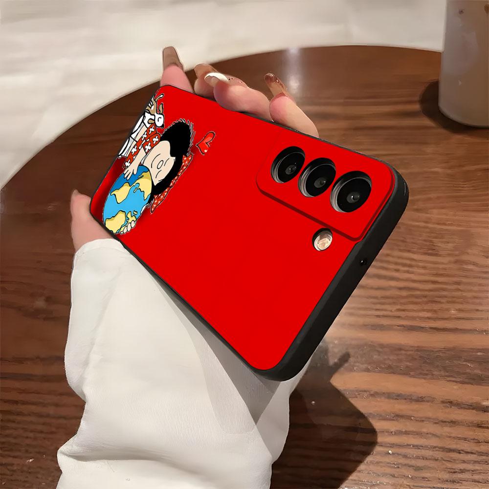 Anime M-Mafalda Phone Case For Samsung S26 S25 S24 FE S23 S22 S21 Plus S20 Ultra Note20Ultra Black Soft Shell