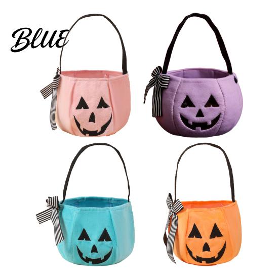 Large Candy Treat Bag Halloween Pumpkin for Kids Trick or Tote with Handle Reusable Snack Bucket Party Favors Cute Gift