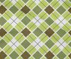 oneOone Cotton Flex Hellgrüner Stoff Argyle Check Stoff zum Nähen Bedruckter Bastelstoff Meterware 40 Zoll