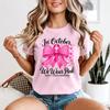 In October We Wear Pink Womens T-Shirt Breast Cancer Awareness Support Gift